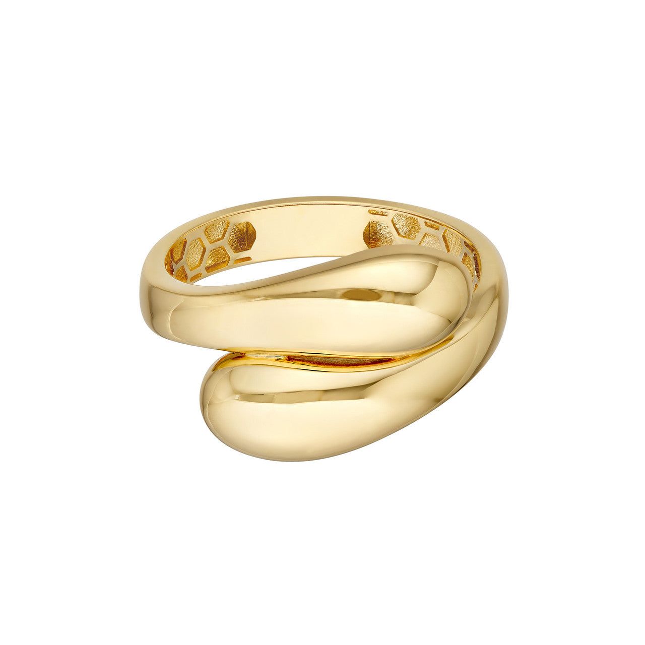 14kt Gold Polished Bypass Ring - Size 6