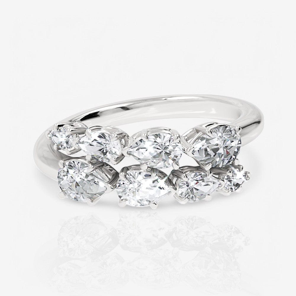 Pear-Shaped Lab-Grown Diamond Bypass Ring