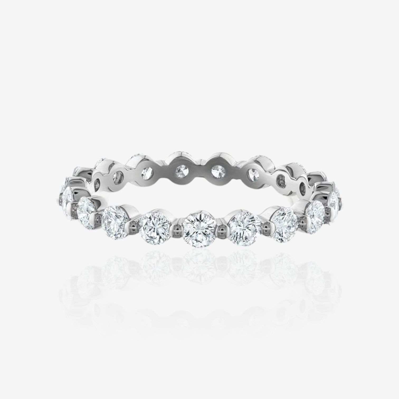 Round Single Prong Lab Grown Diamond Eternity Band