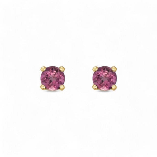 14kt Gold Children's Birthstone Stud Earrings - Pink Tourmaline