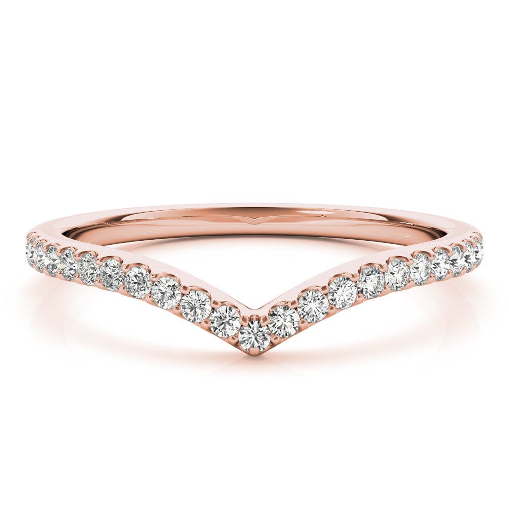 Women's 0.20 CTW Petite Chevron Lab-grown Diamond Wedding Ring
