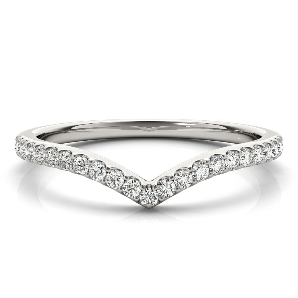 Women's 0.20 CTW Petite Chevron Lab-grown Diamond Wedding Ring