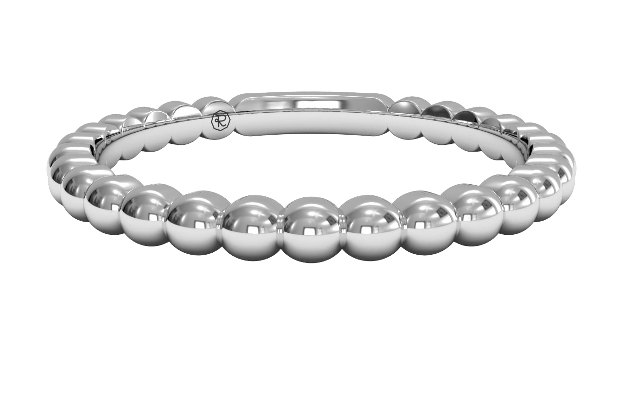 Women's Beaded Stackable Wedding Ring