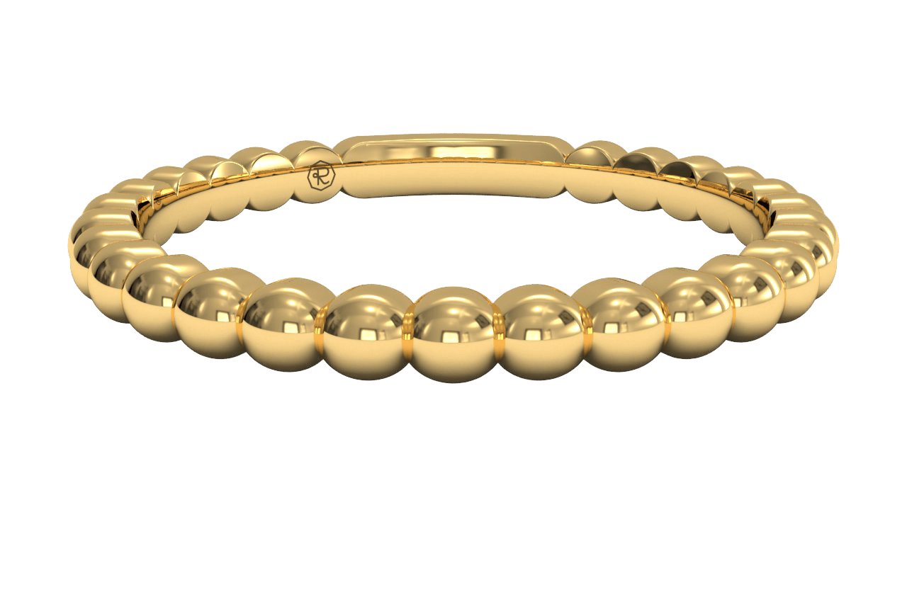 Women's Beaded Stackable Wedding Ring
