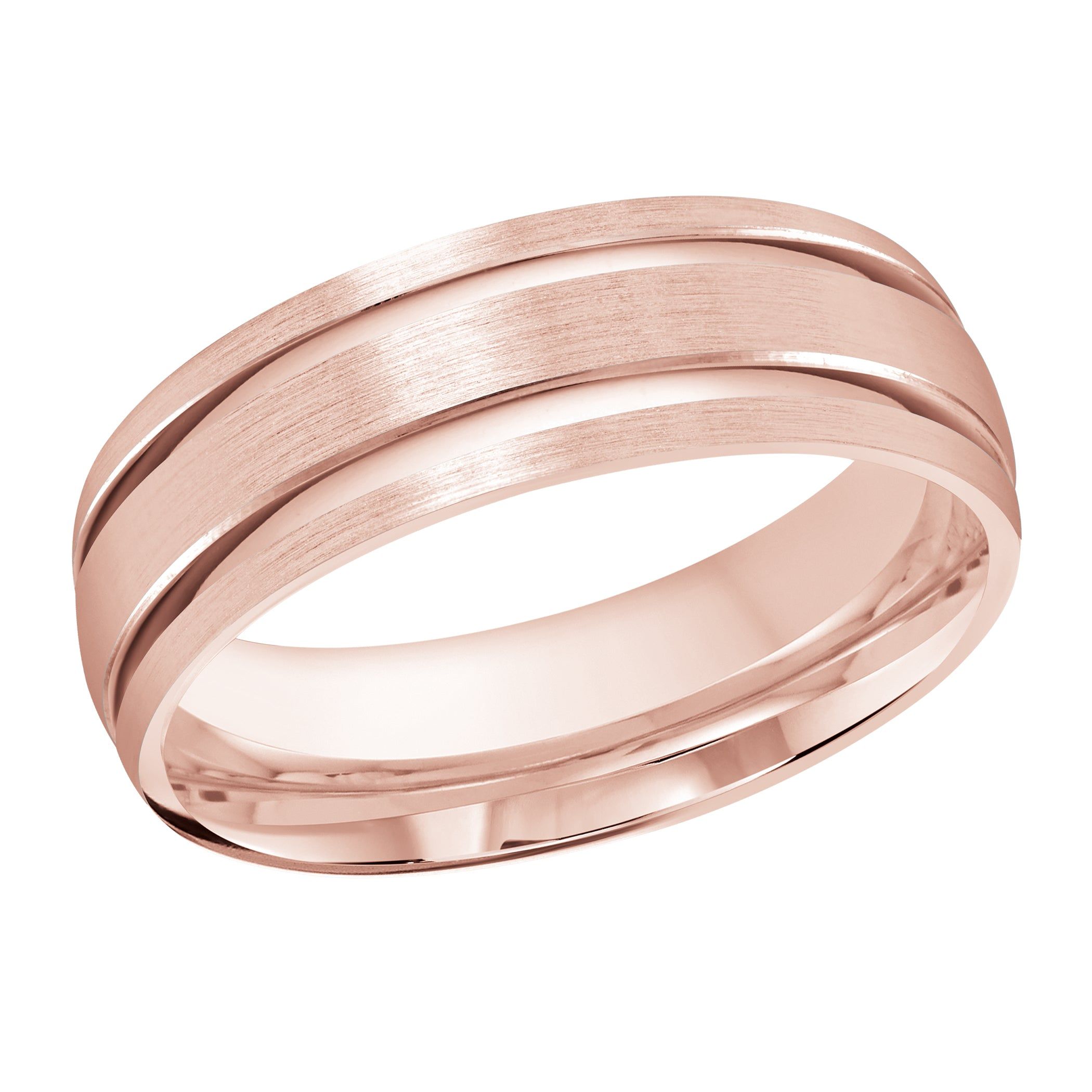Men's 7mm Double Inlay Satin-finish Wedding Ring
