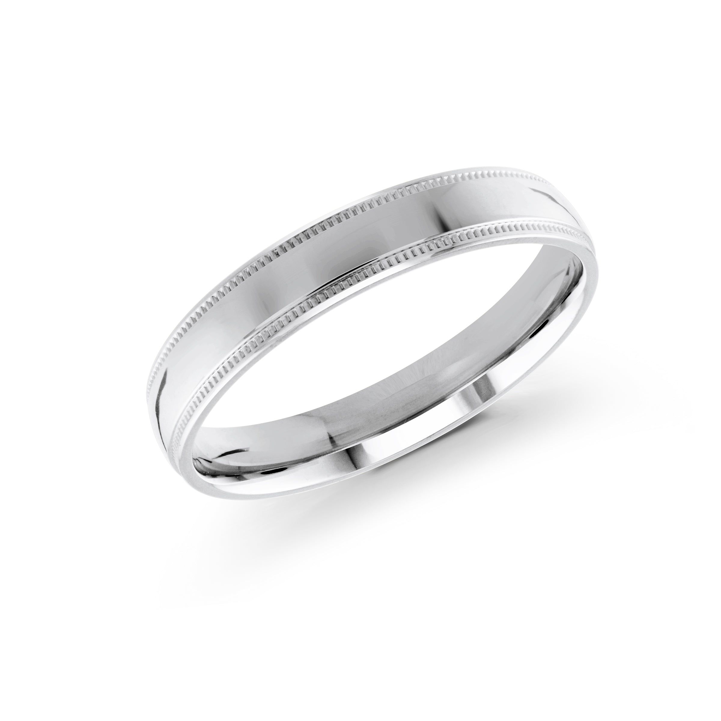 Men's 4-6mm Domed Milgrain Wedding Ring