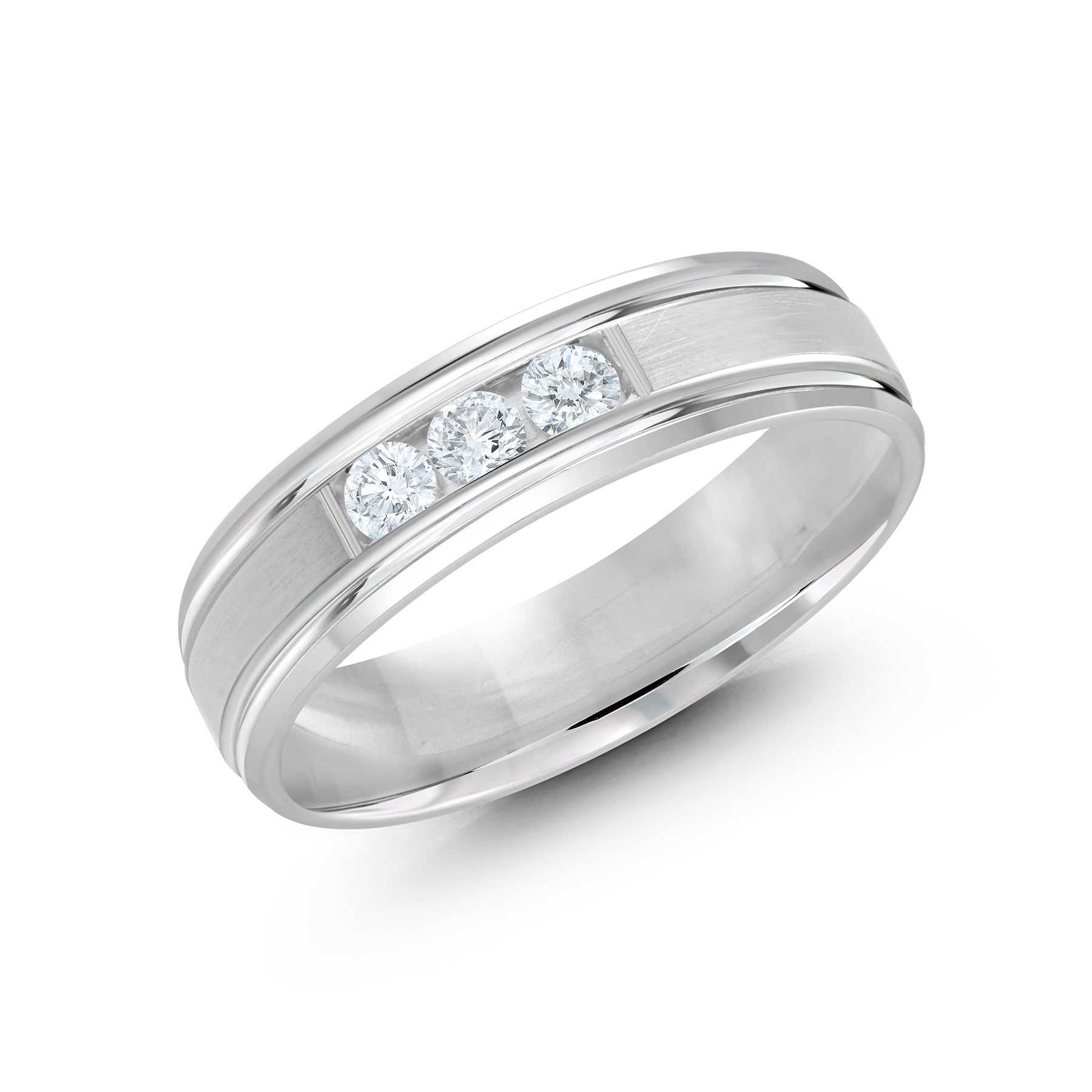 Men's 6mm 0.21 CTW Channel-set Lab Diamond Wedding Ring