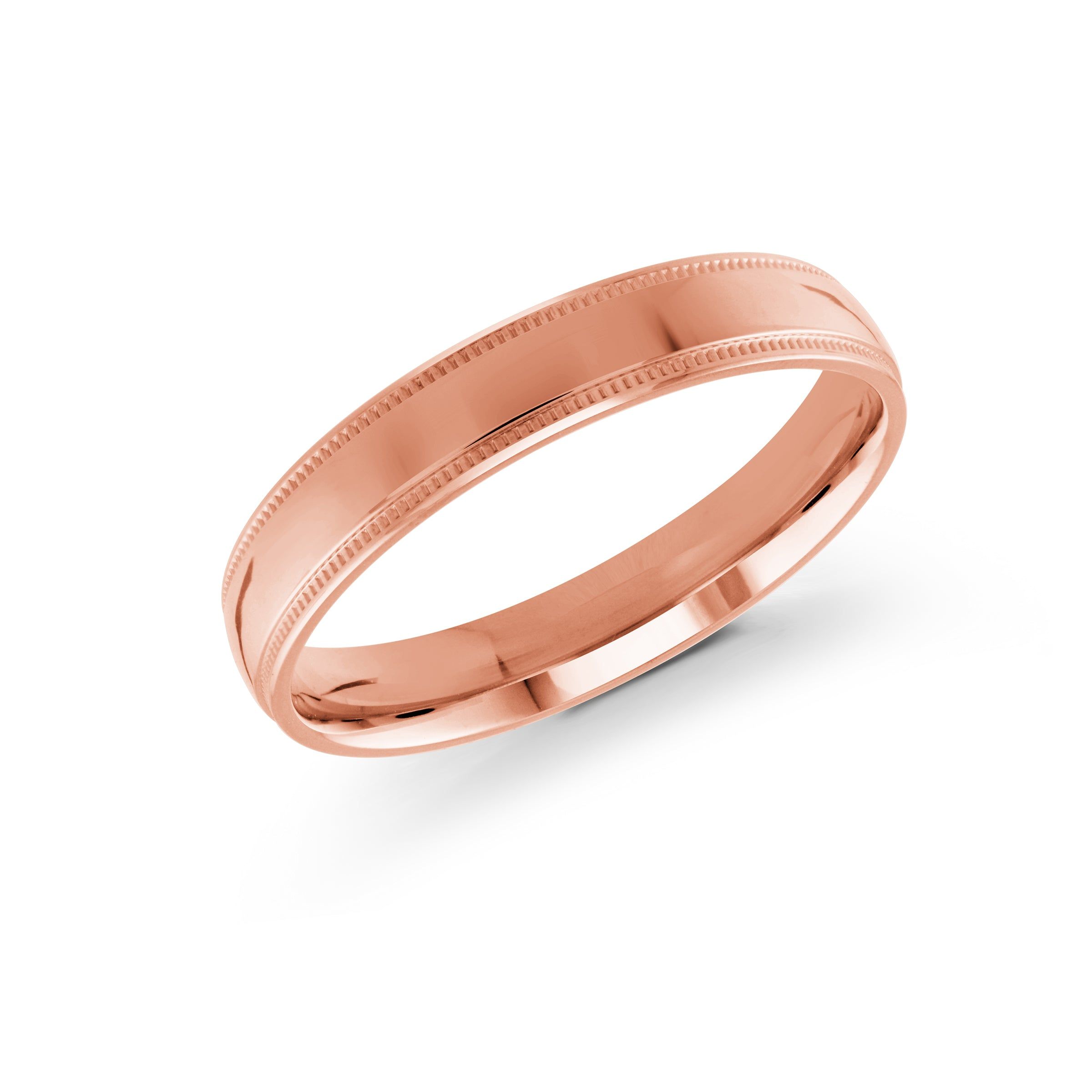 Men's 4-6mm Domed Milgrain Wedding Ring