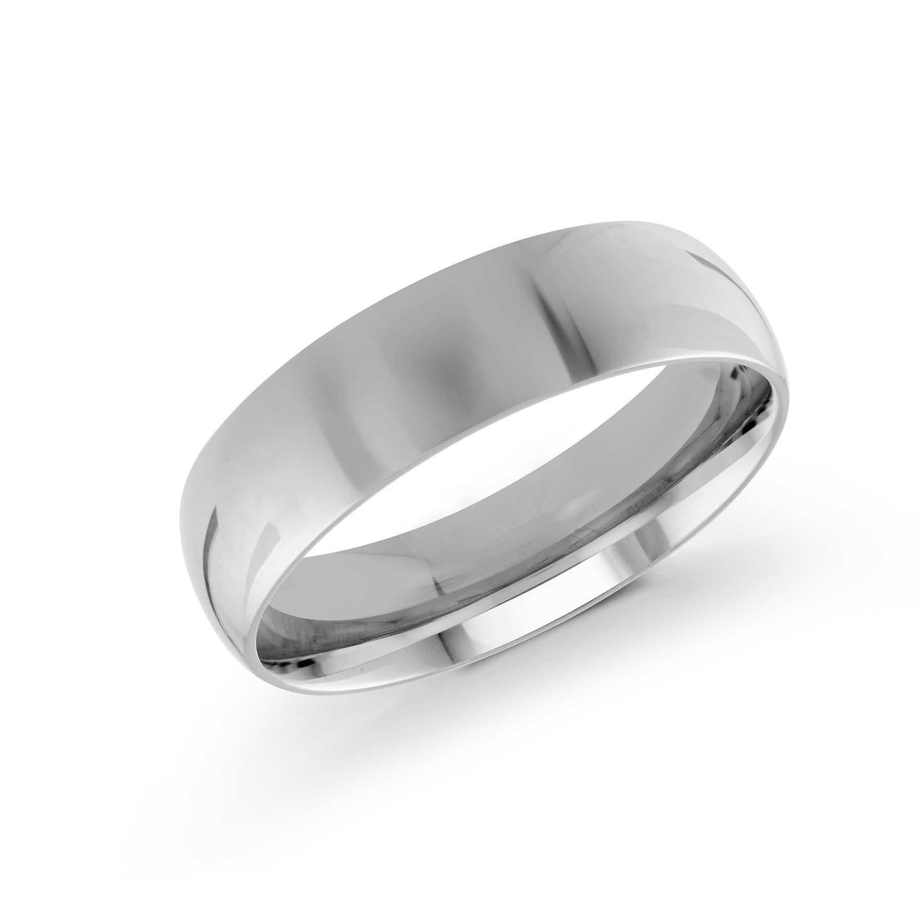 Men's 2-8mm Domed Comfort-fit High Polish Wedding Ring