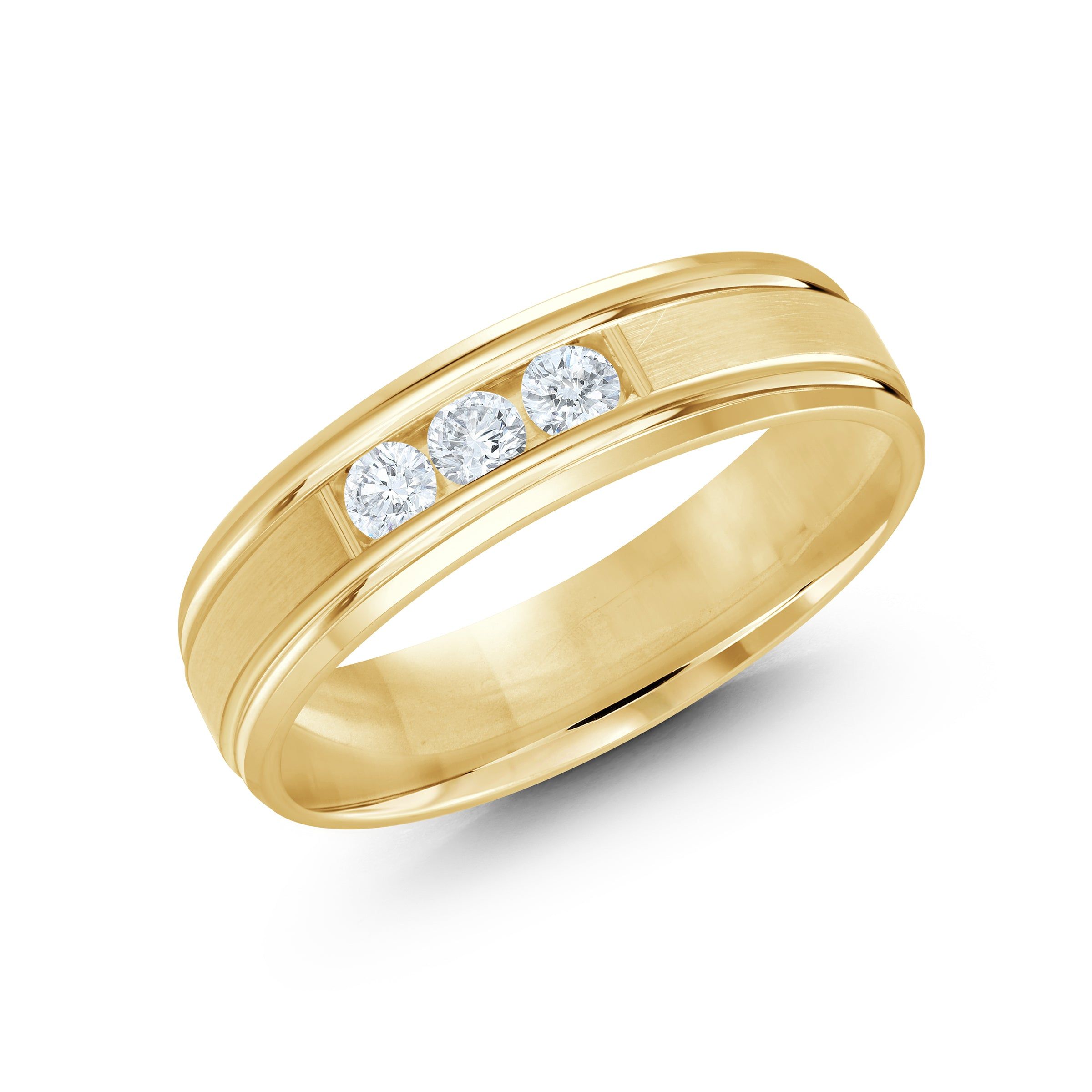 Men's 6mm 0.21 CTW Channel-set Lab Diamond Wedding Ring