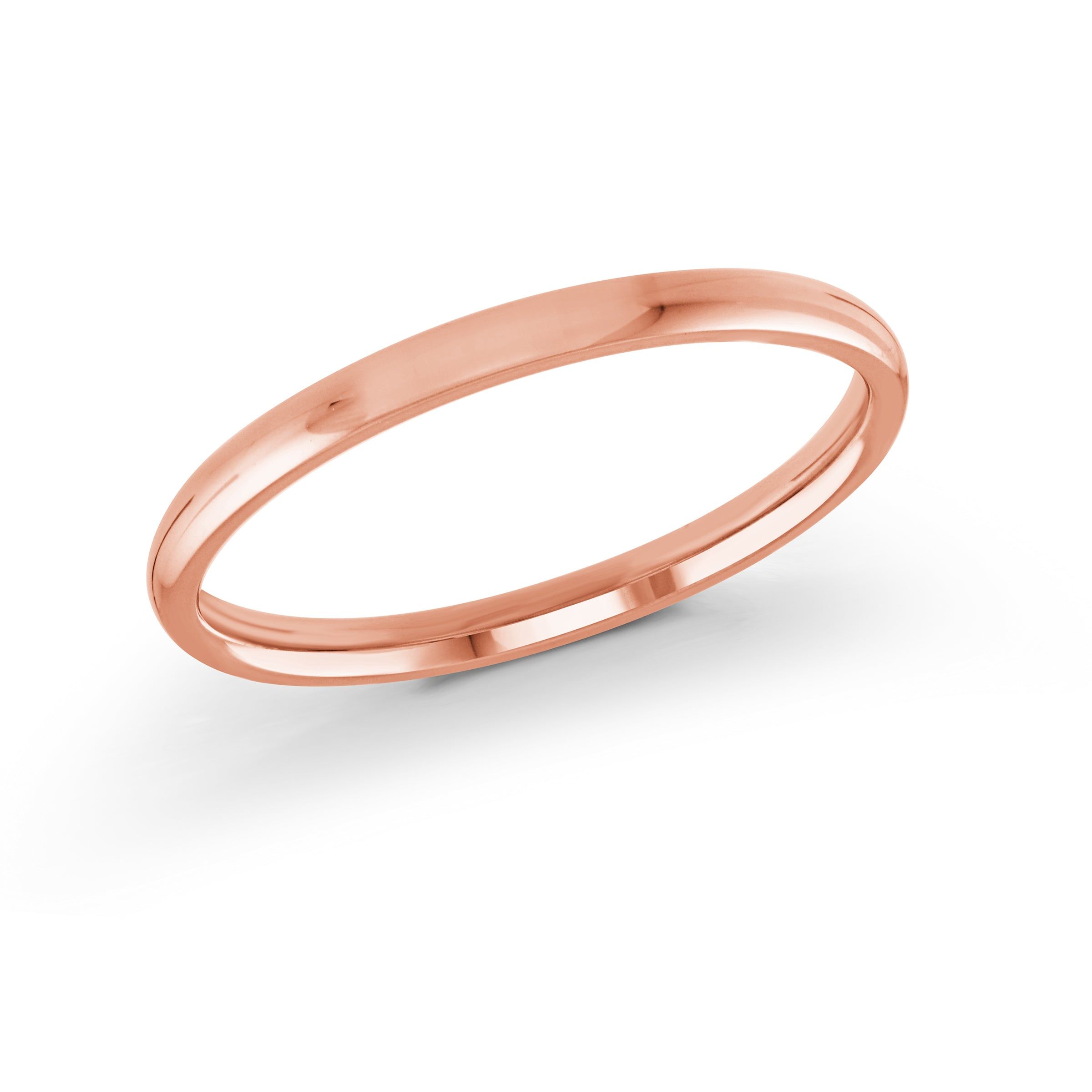 Men's 2-8mm Domed Comfort-fit High Polish Wedding Ring
