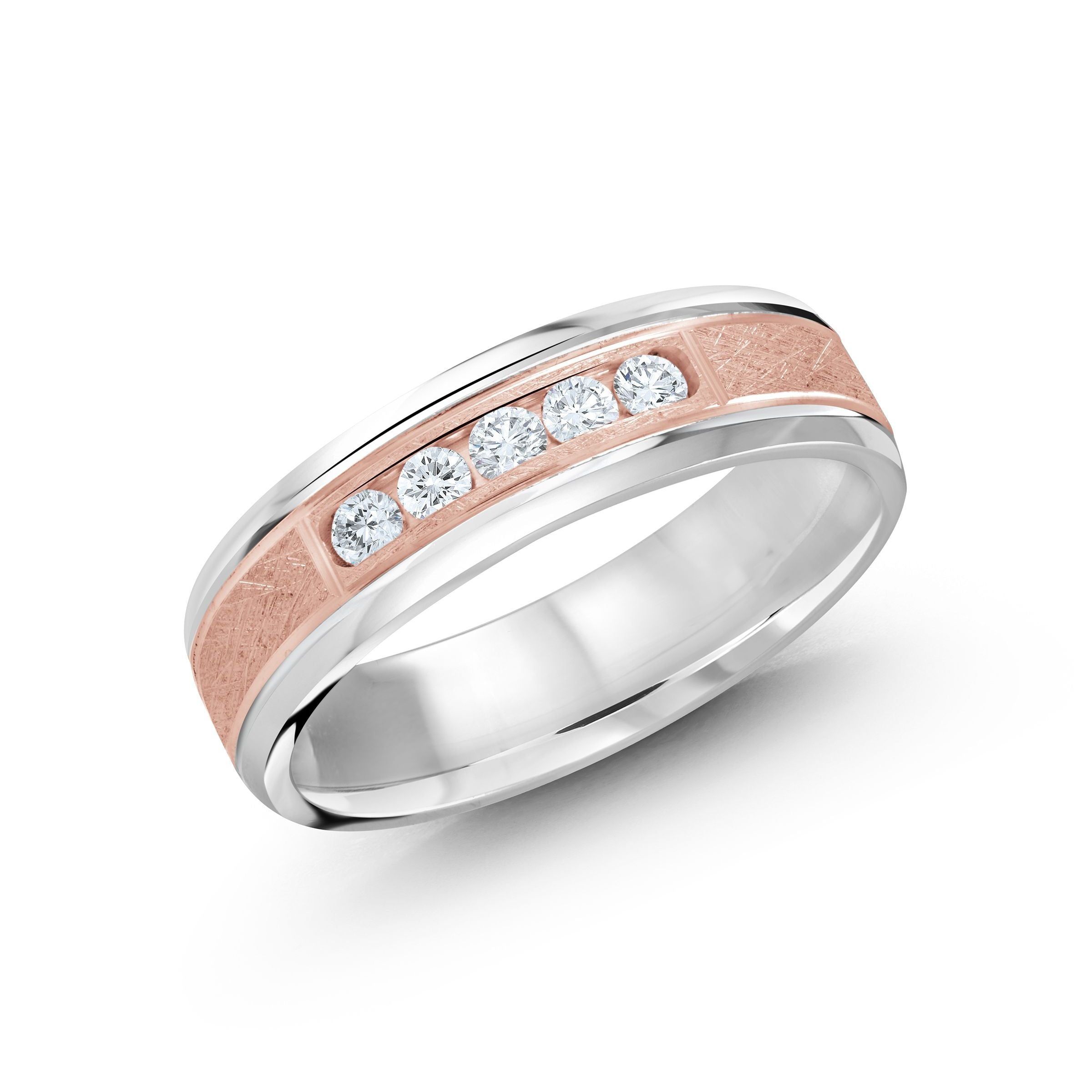 Men's 6mm 0.25 CTW Two-tone Lab Diamond Wedding Ring