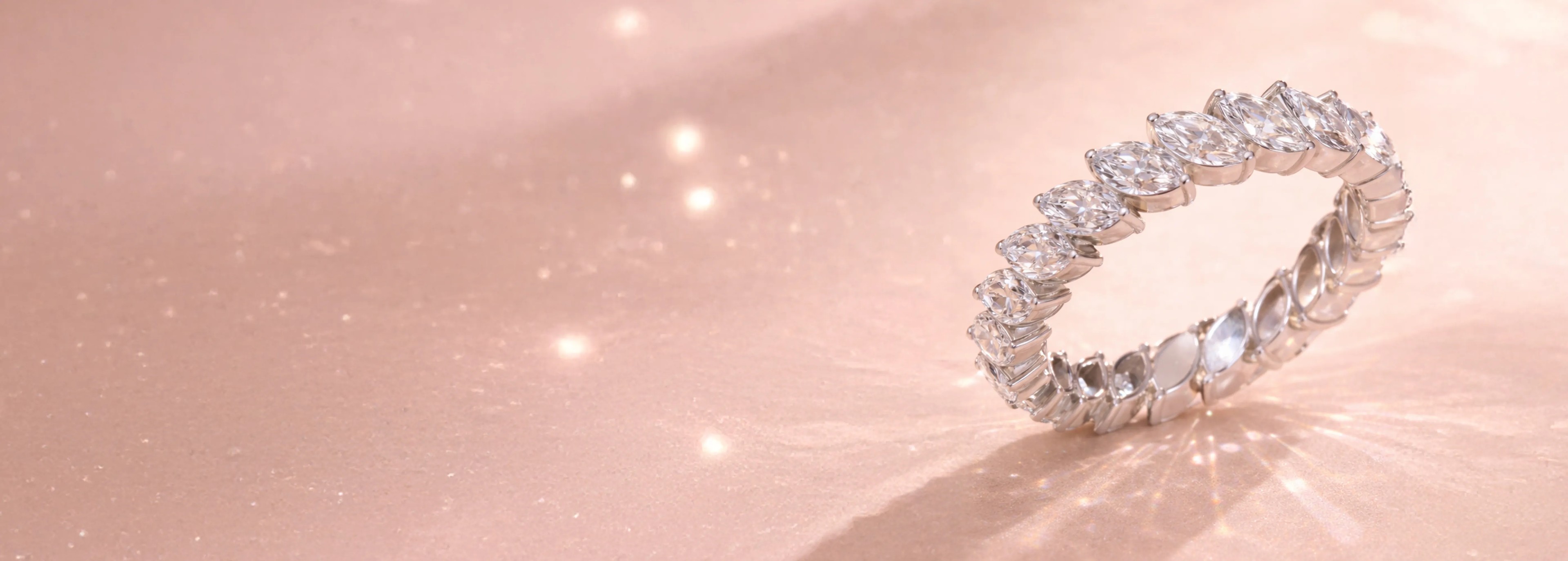 Marquise Cut Eternity Ring in white gold