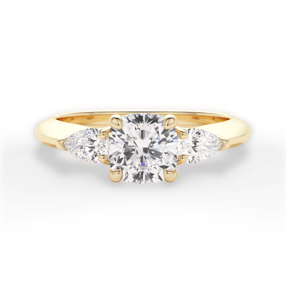 14kt Yellow Gold/18kt Yellow Gold/cushion/top