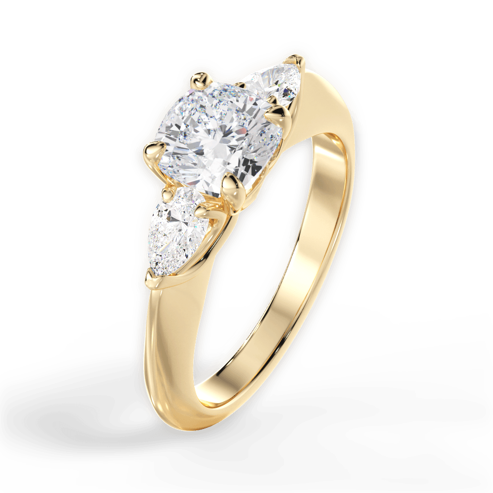 14kt Yellow Gold/18kt Yellow Gold/cushion/perspective