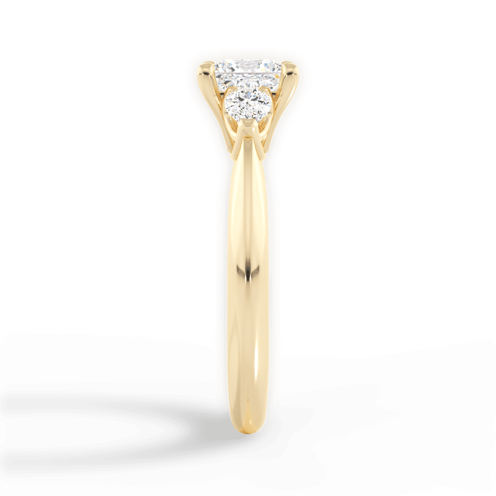 14kt Yellow Gold/18kt Yellow Gold/princess/side