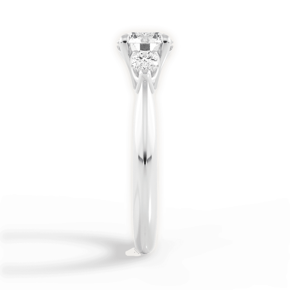 14kt White Gold/18kt White Gold/Platinum/round/side