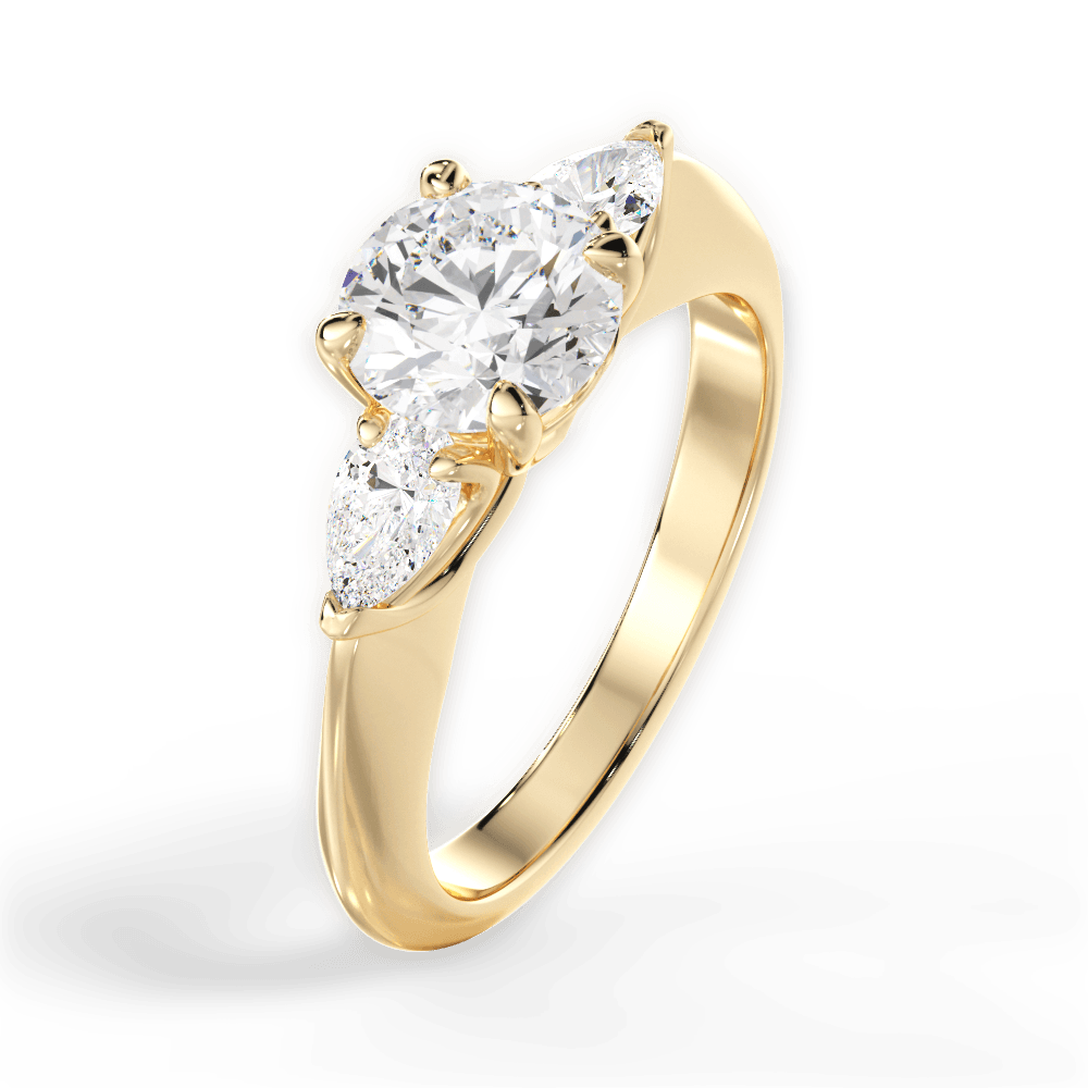 14kt Yellow Gold/18kt Yellow Gold/round/perspective