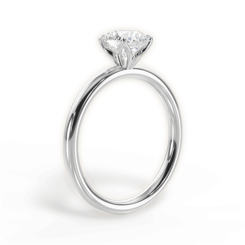 14kt White Gold/18kt White Gold/Platinum/round/front