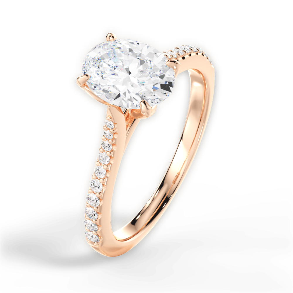 14kt Rose Gold/18kt Rose Gold/oval/perspective