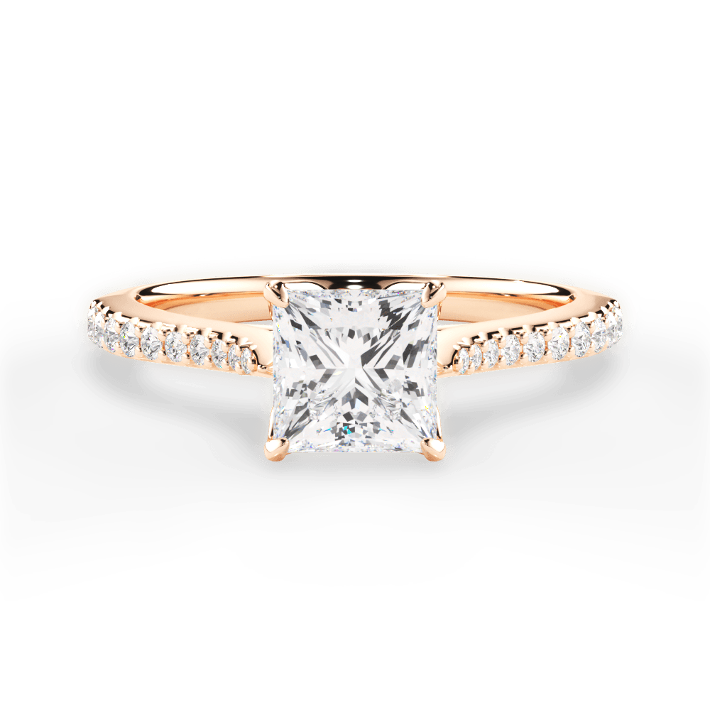 14kt Rose Gold/18kt Rose Gold/princess/top