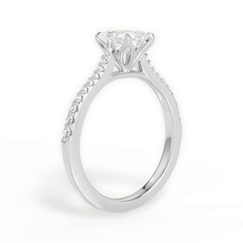 14kt White Gold/18kt White Gold/Platinum/radiant/front