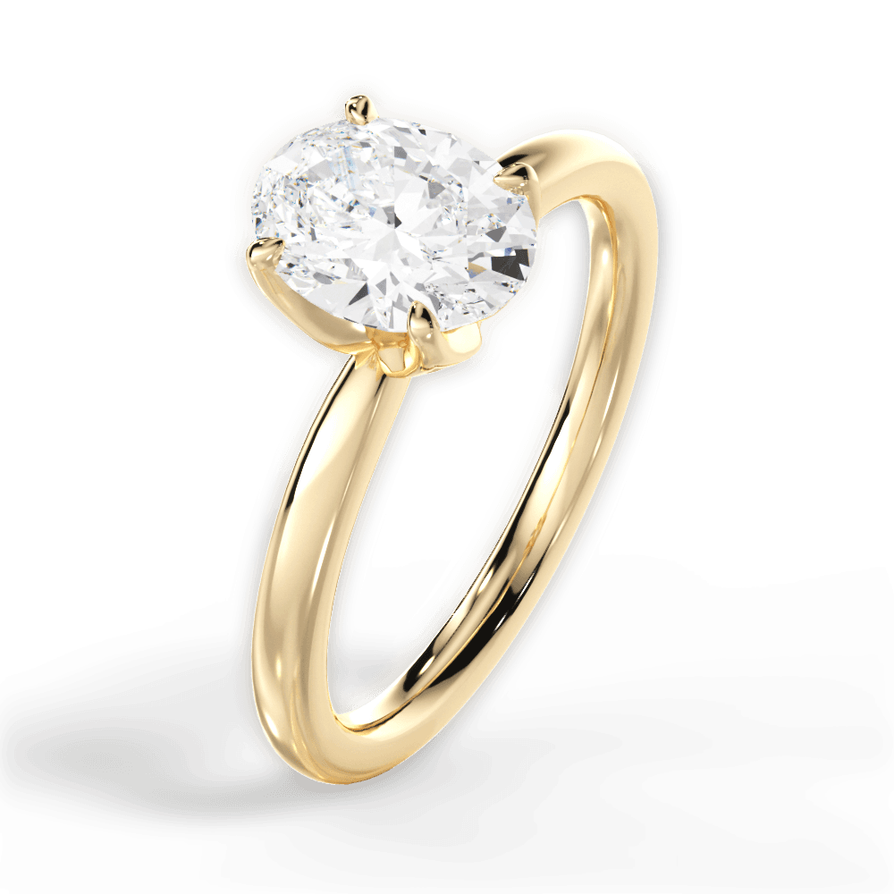 14kt Yellow Gold/18kt Yellow Gold/oval/perspective