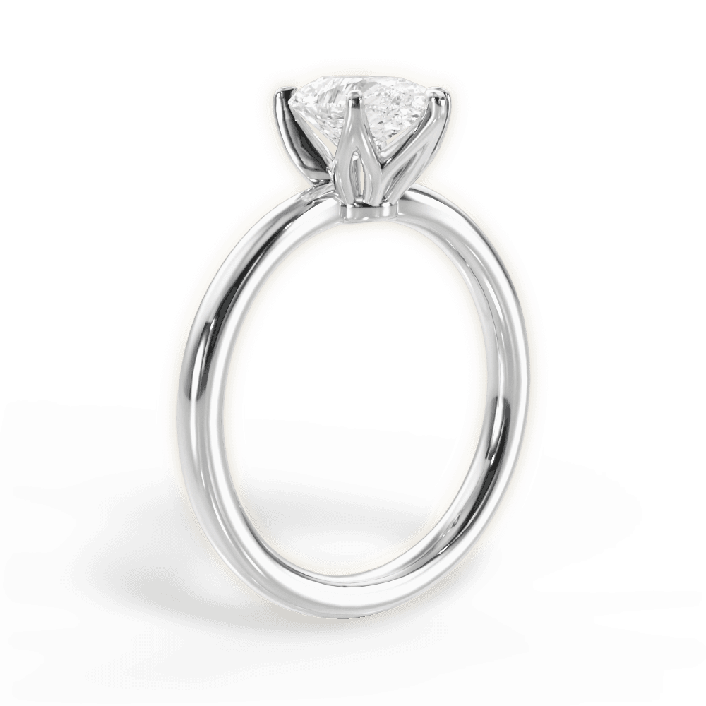 14kt White Gold/18kt White Gold/Platinum/pear/front