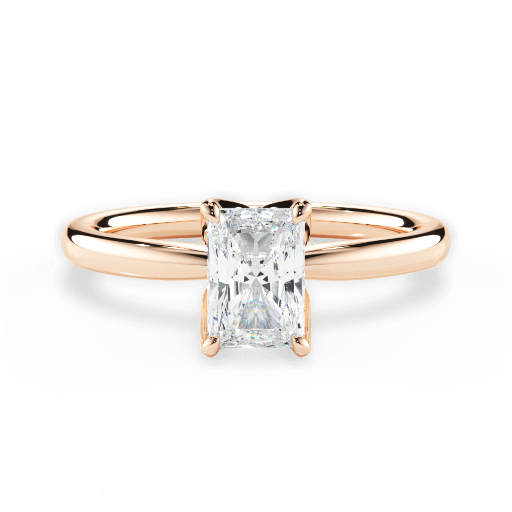 14kt Rose Gold/18kt Rose Gold/radiant/top