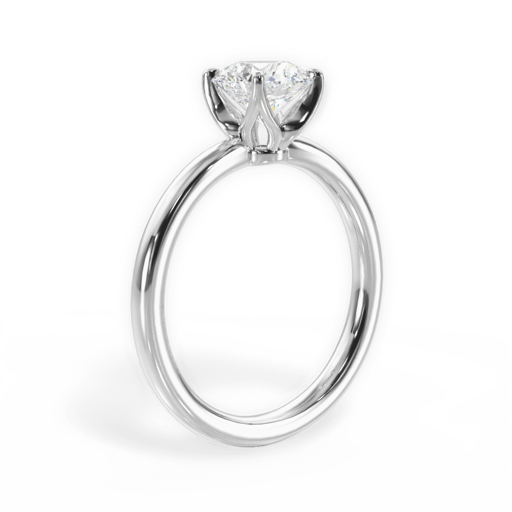 14kt White Gold/18kt White Gold/Platinum/round/front