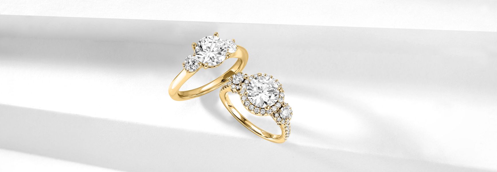 yellow gold diamond rings