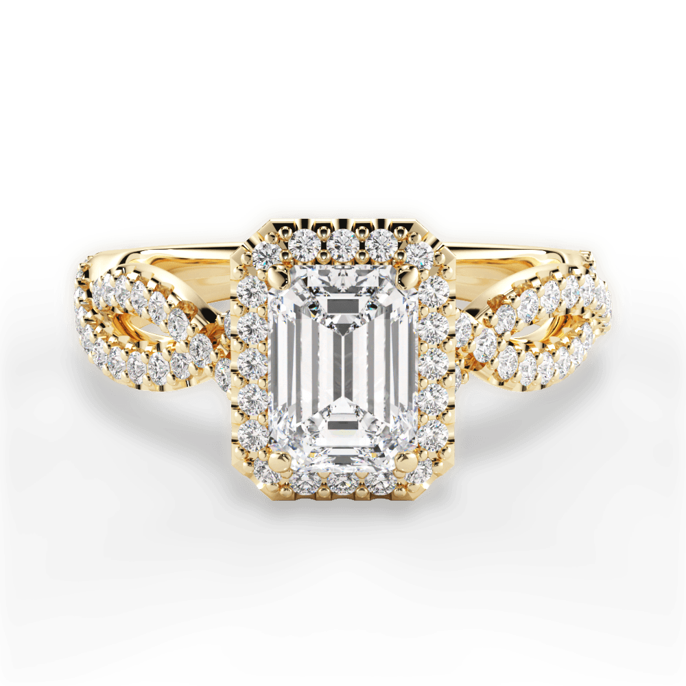 14kt Yellow Gold/18kt Yellow Gold/emerald/top
