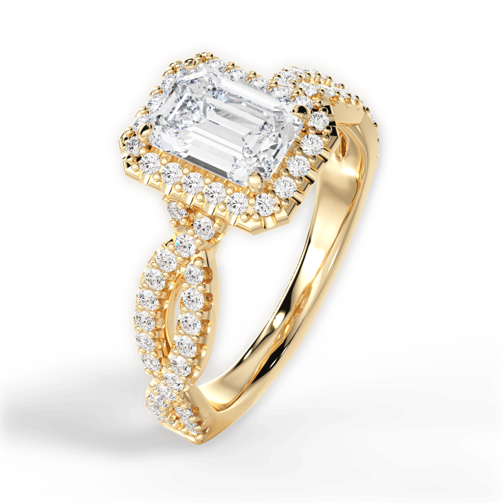 14kt Yellow Gold/18kt Yellow Gold/emerald/front