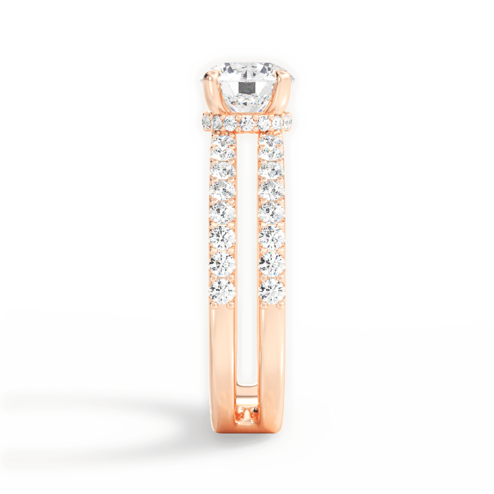 14kt Rose Gold/18kt Rose Gold/round/side