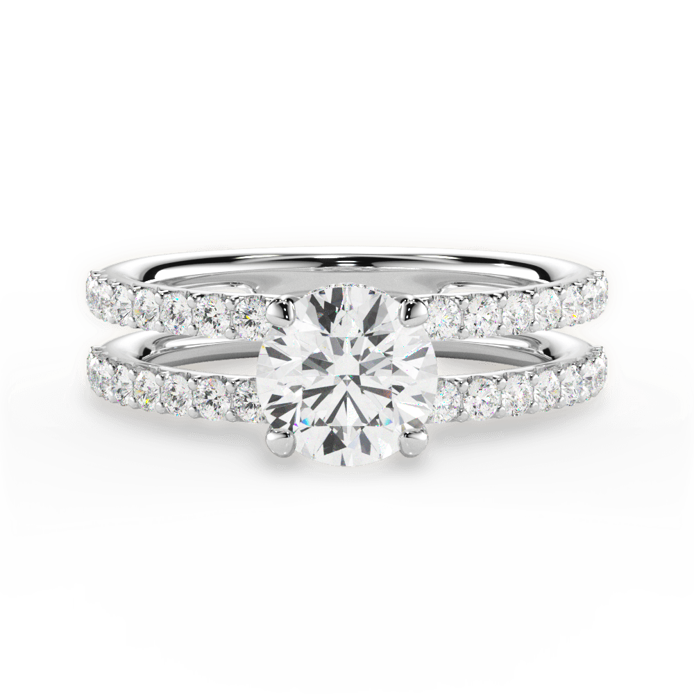14kt White Gold/18kt White Gold/Platinum/round/top