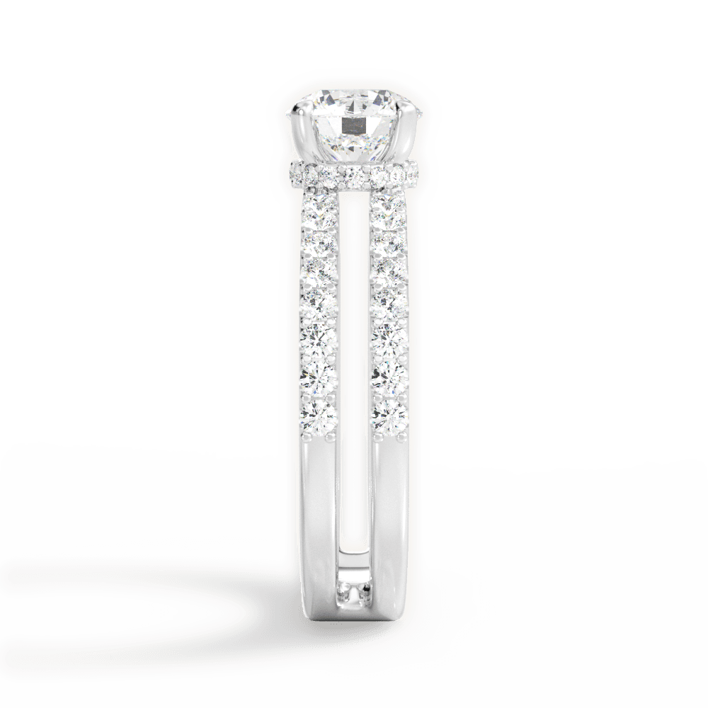14kt White Gold/18kt White Gold/Platinum/round/side