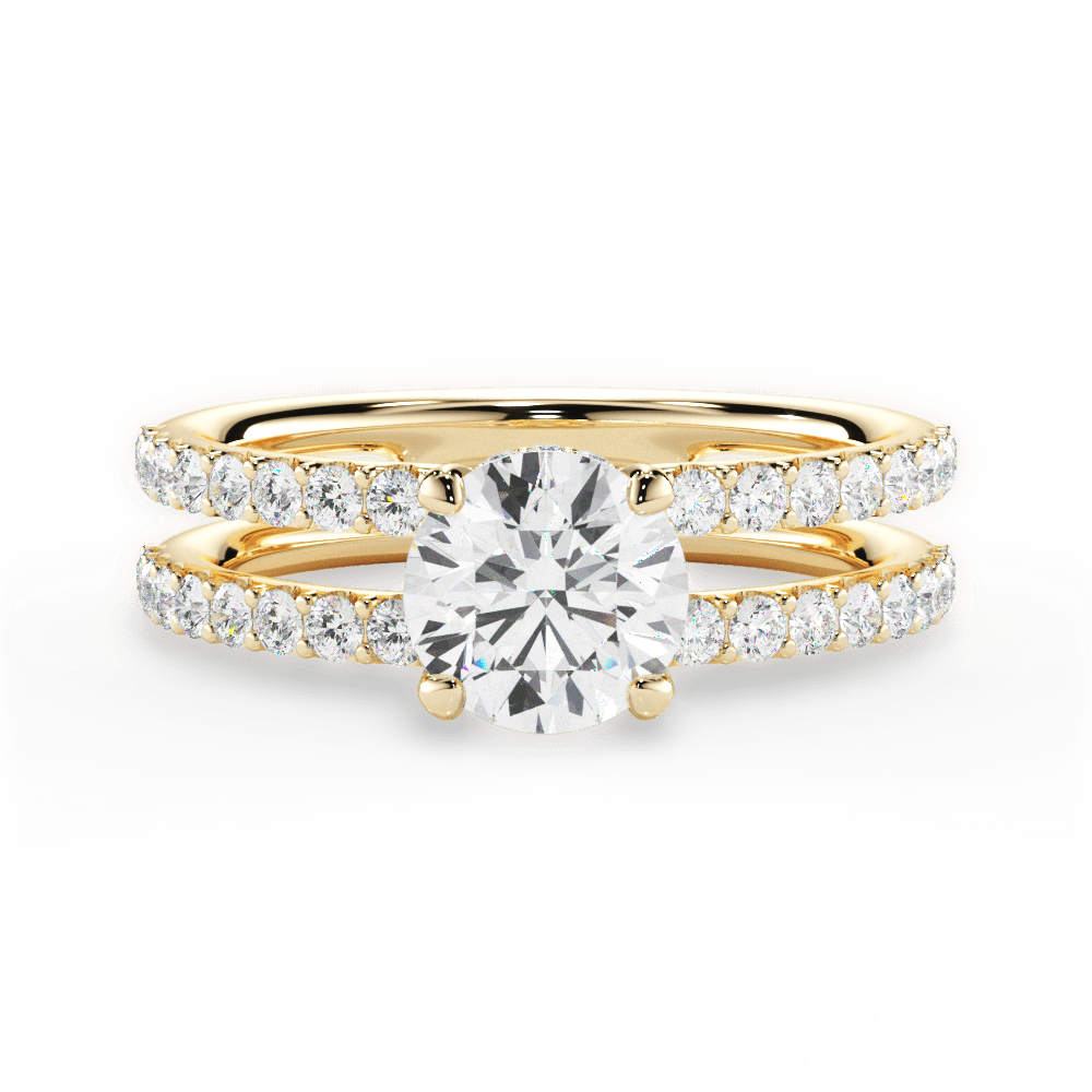 14kt Yellow Gold/18kt Yellow Gold/round/top