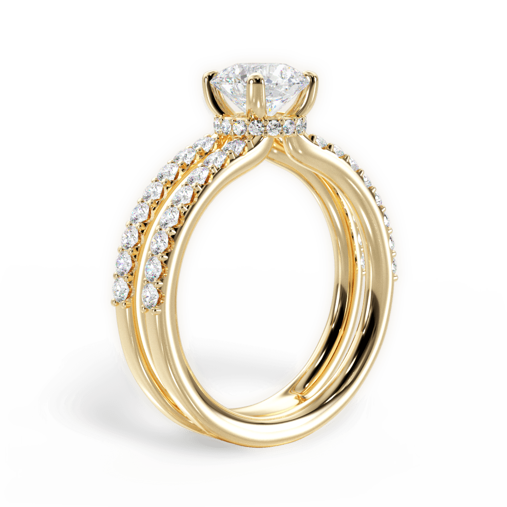 14kt Yellow Gold/18kt Yellow Gold/round/front