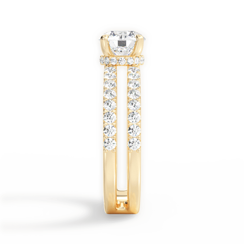 14kt Yellow Gold/18kt Yellow Gold/round/side