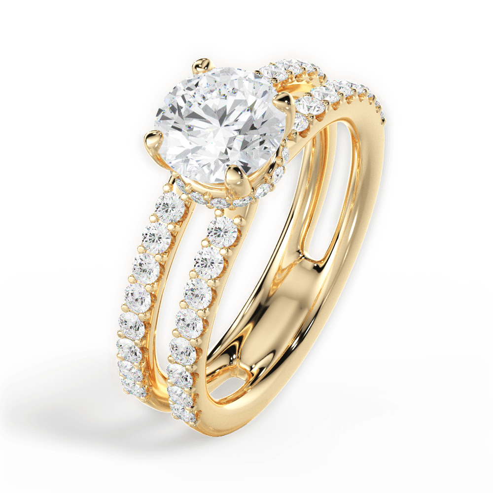 14kt Yellow Gold/18kt Yellow Gold/round/perspective