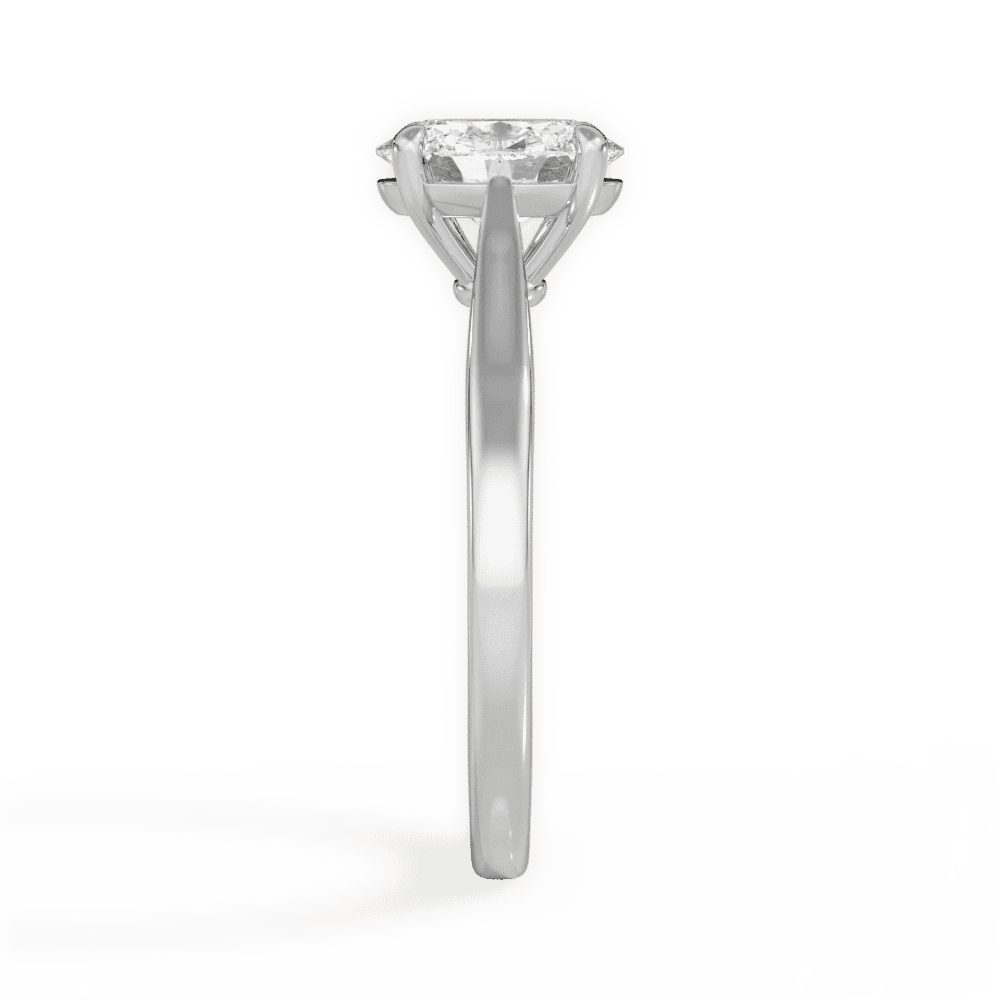 14kt White Gold/18kt White Gold/Platinum/oval/side