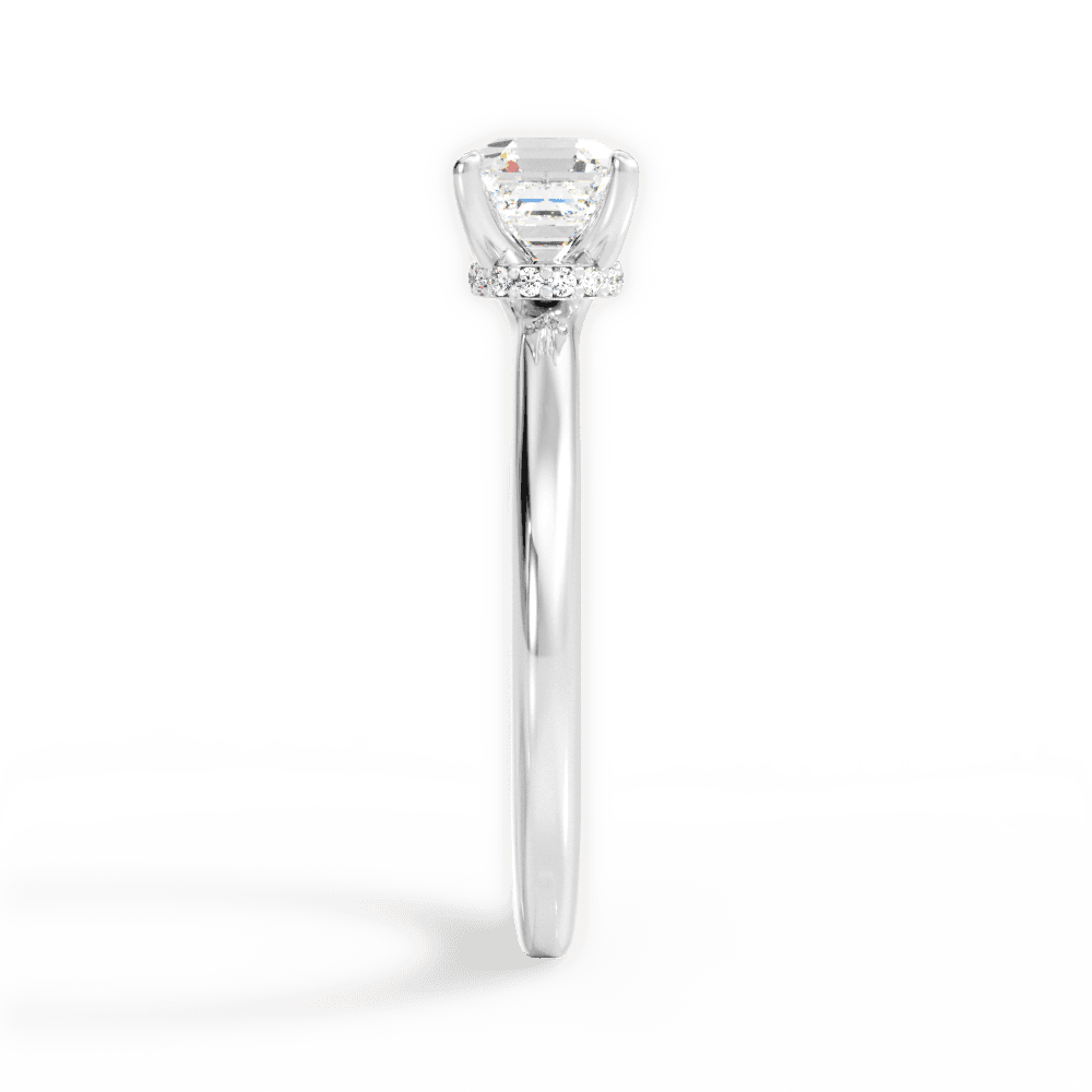 14kt White Gold/18kt White Gold/Platinum/asscher/perspective
