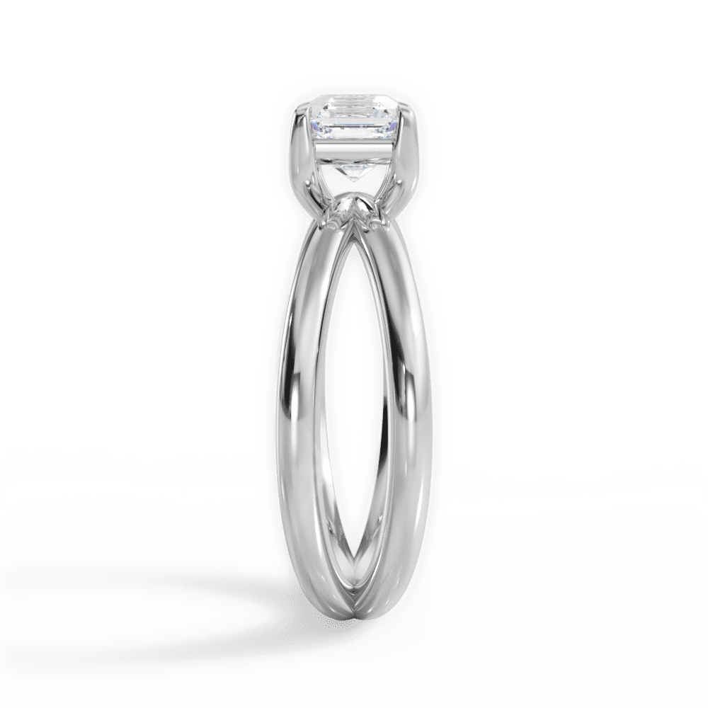 14kt White Gold/18kt White Gold/Platinum/asscher/side