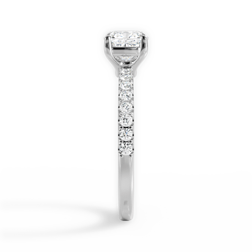 14kt White Gold/18kt White Gold/Platinum/cushion/perspective