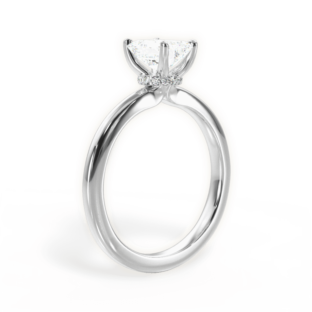14kt White Gold/18kt White Gold/Platinum/emerald/front