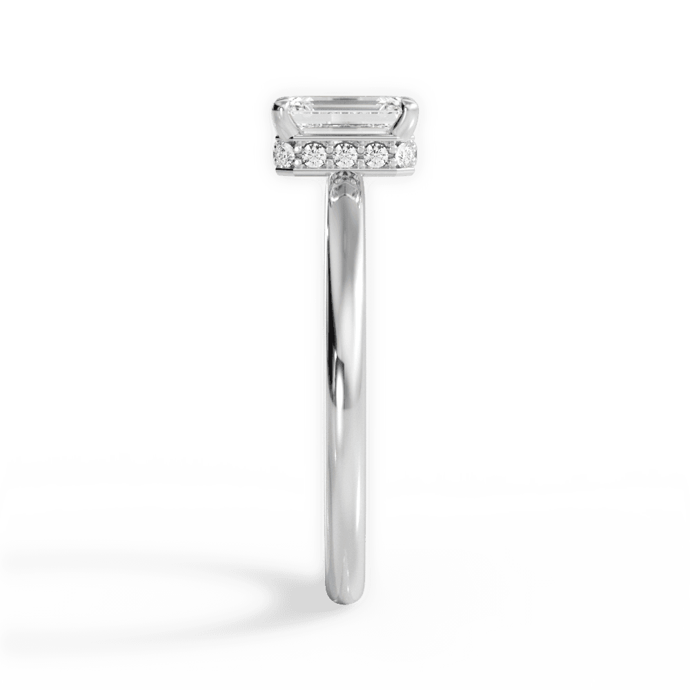 14kt White Gold/18kt White Gold/Platinum/emerald/perspective