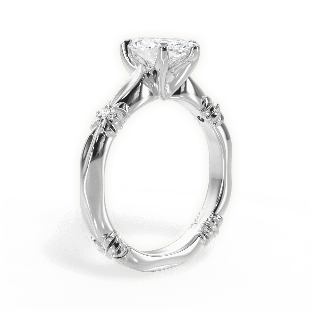 14kt White Gold/18kt White Gold/Platinum/marquise/front