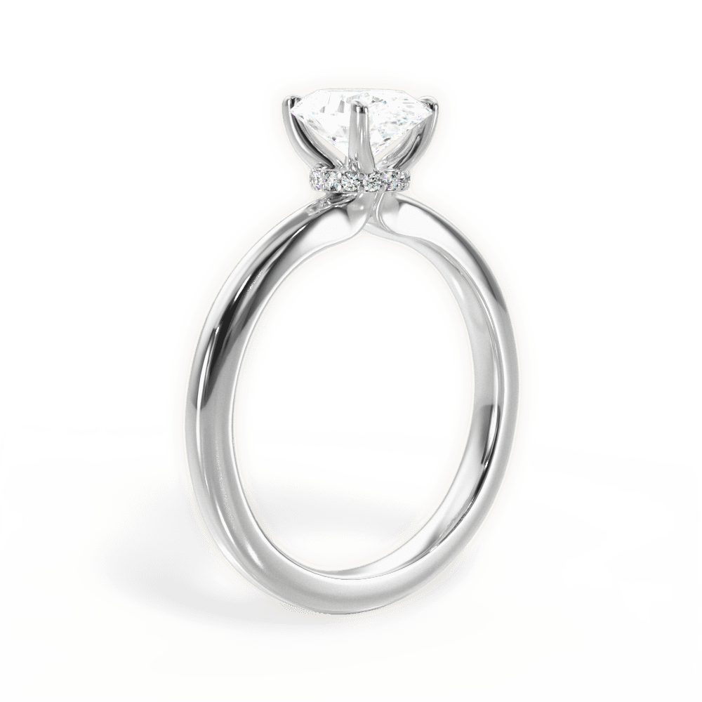 14kt White Gold/18kt White Gold/Platinum/oval/front