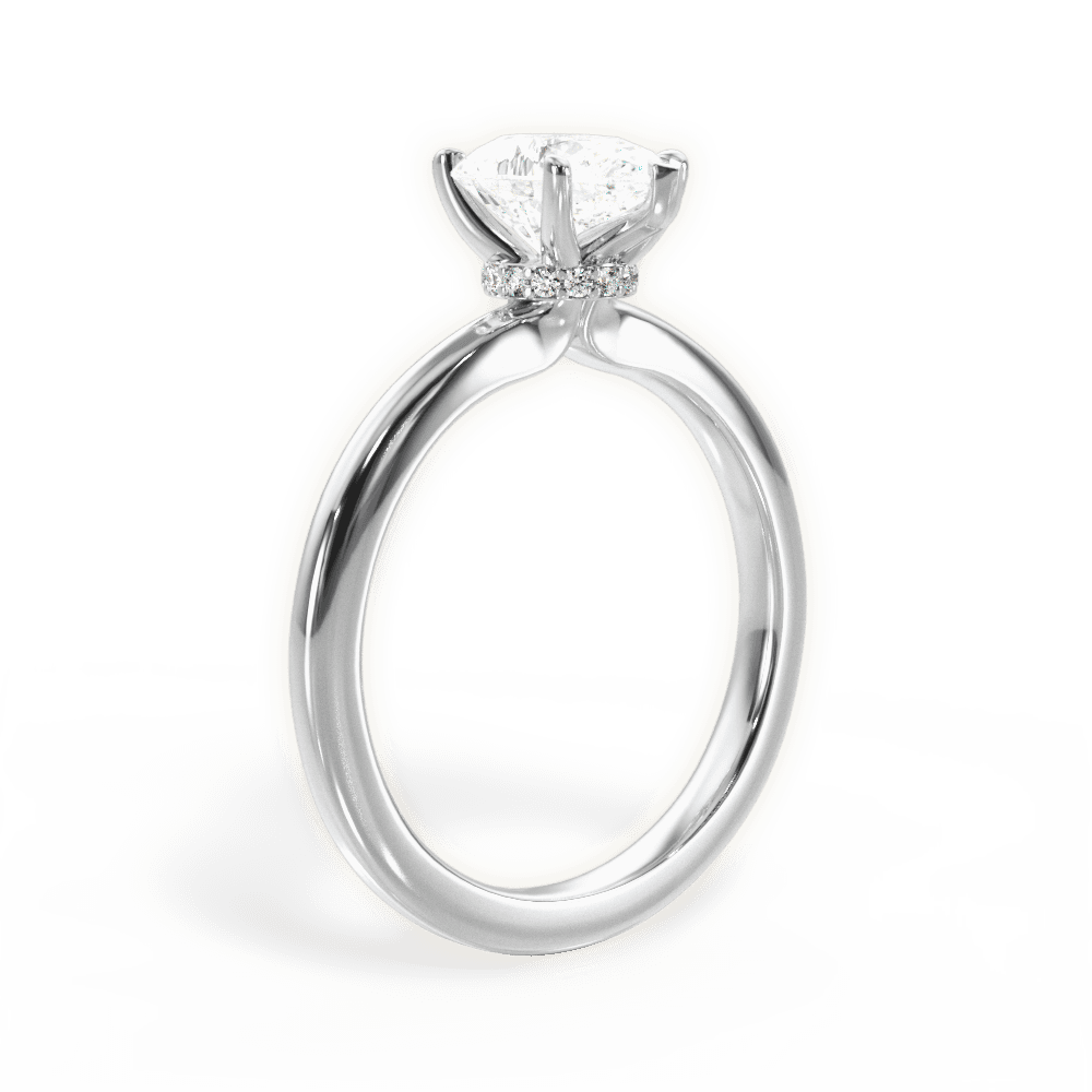 14kt White Gold/18kt White Gold/Platinum/pear/front