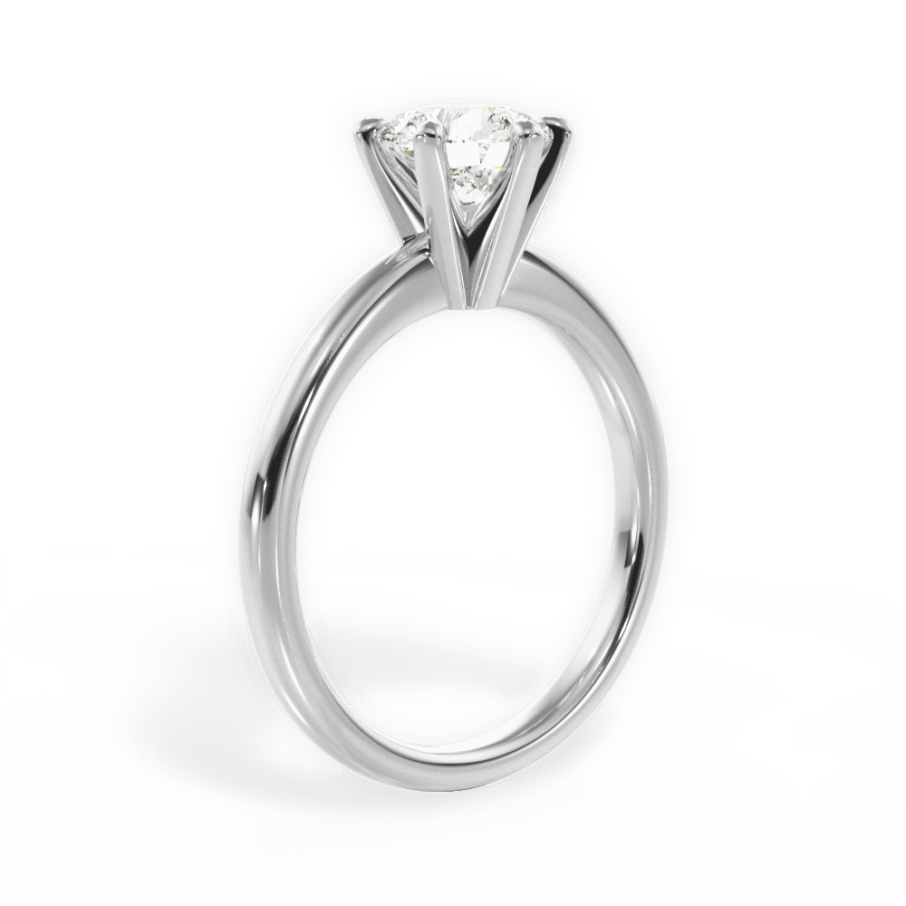 14kt White Gold/18kt White Gold/Platinum/round/front